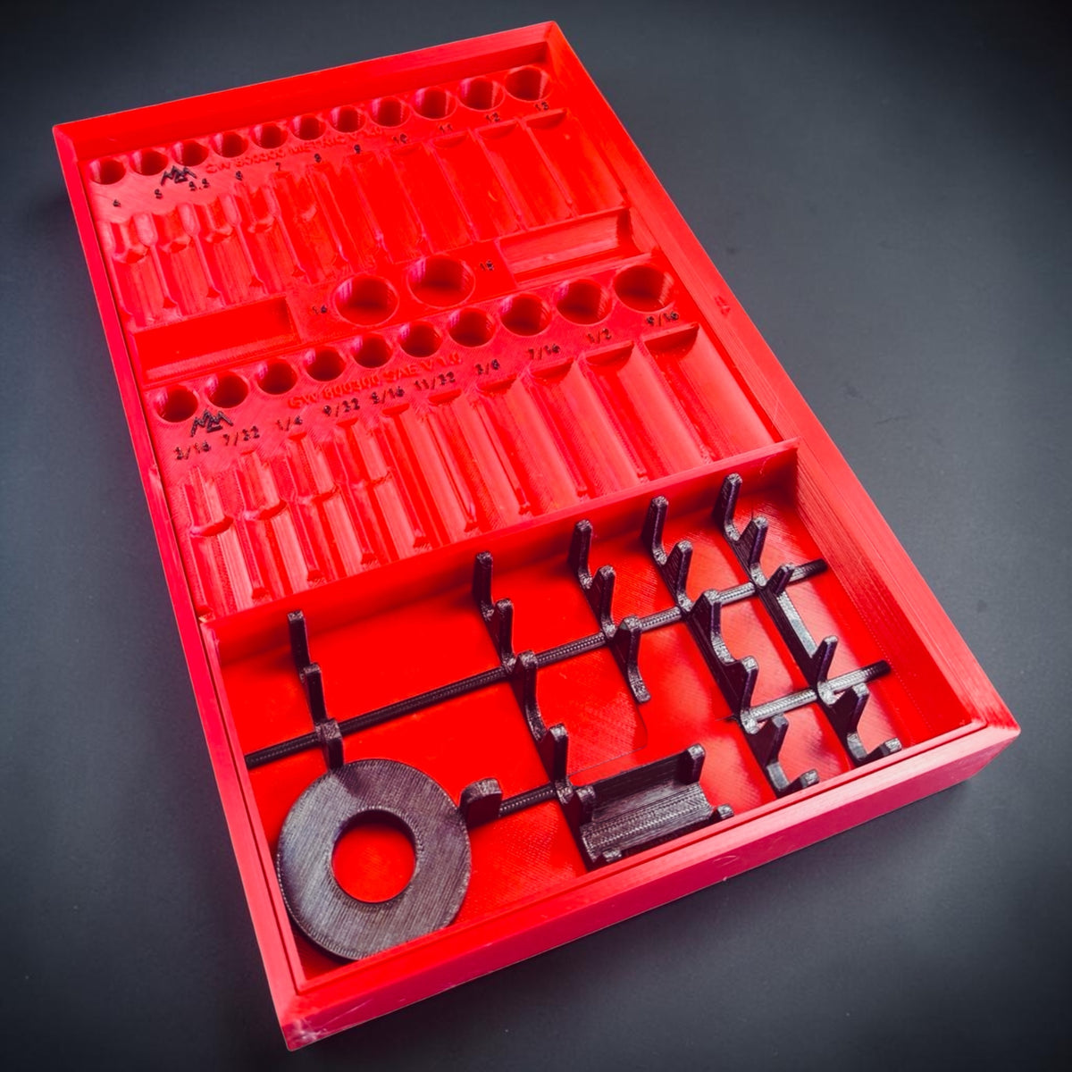 Milwaukee Packout 1/4" Modular Socket Organizer Insert – GearWrench 80300P 6-Point SAE & Metric (51-Pc)