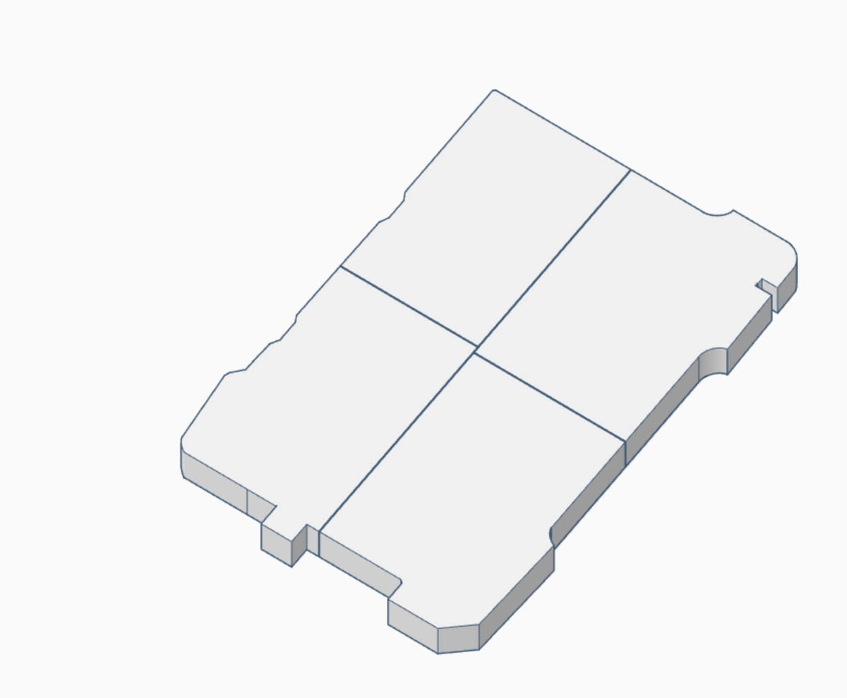 Right-hand insert STL file for Milwaukee Packout 48-22-8431 low-profile organizer