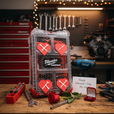 Valentine Heart Badge for Milwaukee Packout - Gift for Tool Lover Husband Boyfriend - Electrician Mechanic - 3D Printed