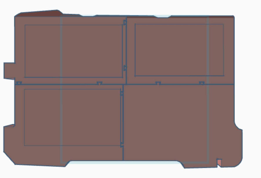 Custom STL\STEP File: Milwaukee Packout Low-Profile Organizer Insert LH