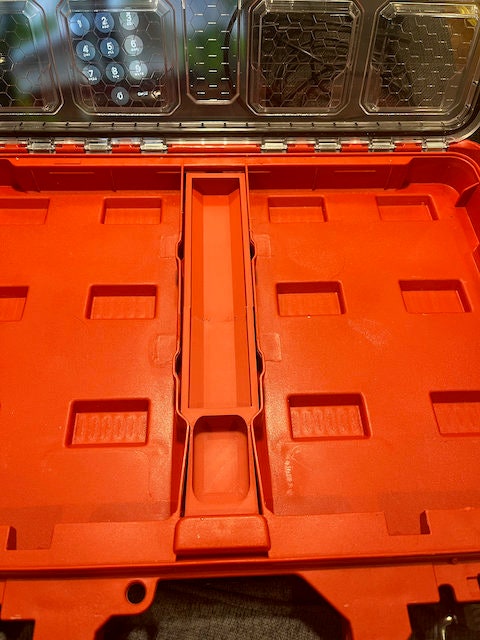 Custom STL File: Milwaukee Packout Low-Profile Organizer Center Blank Insert
