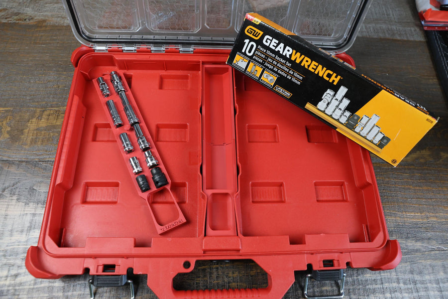 Custom STL File: Milwaukee Packout Low-Profile Organizer Center Section for Gearwrench 10mm Socket Set