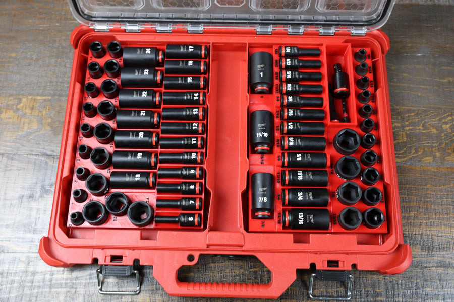 Milwaukee Impact Socket Organizer for Packout Low Profile, 3/8" Drive No-Skip