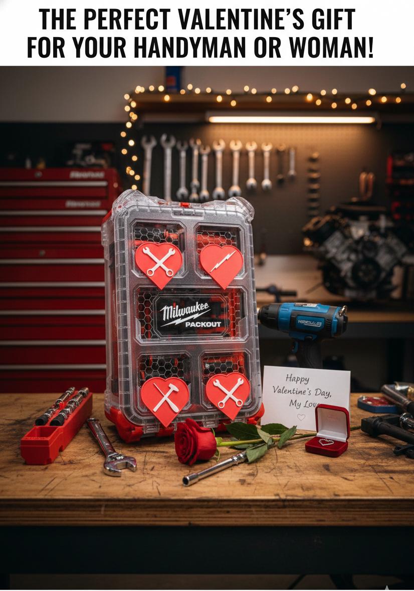 Milwaukee Packout Heart Badge – 3D Printed Mounting-Hole Accessory