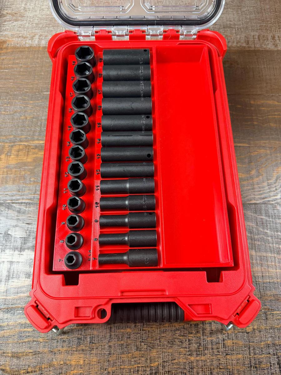 Icon 3/8" Drive Metric, SAE, and Swivel Impact Socket Tray Set for Packout Organizers