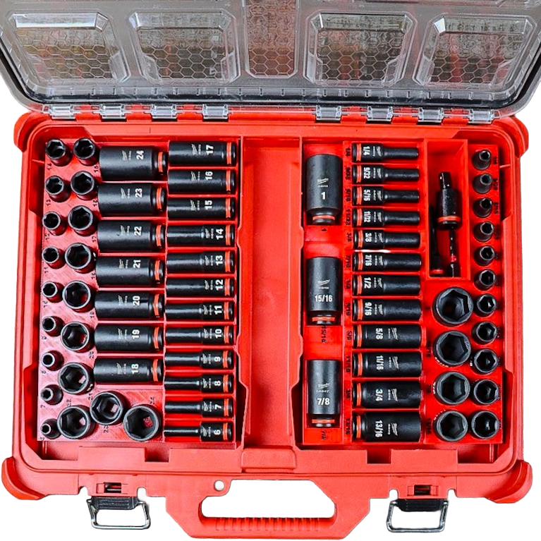Milwaukee Impact Socket Organizer for Packout Low Profile, 3/8" Drive No-Skip