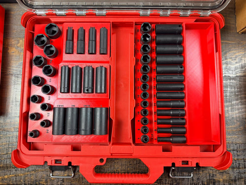 Icon 3/8" Drive Metric, SAE, and Swivel Impact Socket Tray Set for Packout Organizers