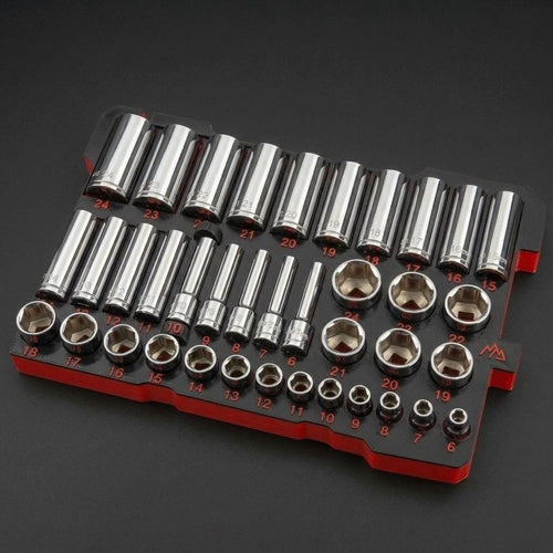 Milwaukee Packout Socket Organizer 3D Printed Tekton 3/8" Metric Socket Tray SHD91211 Mechanic Gift
