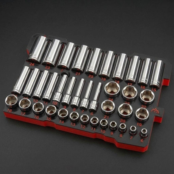 Milwaukee Packout 3/8" Metric Socket Organizer Insert – Tekton SHD91211 (38-Pc)