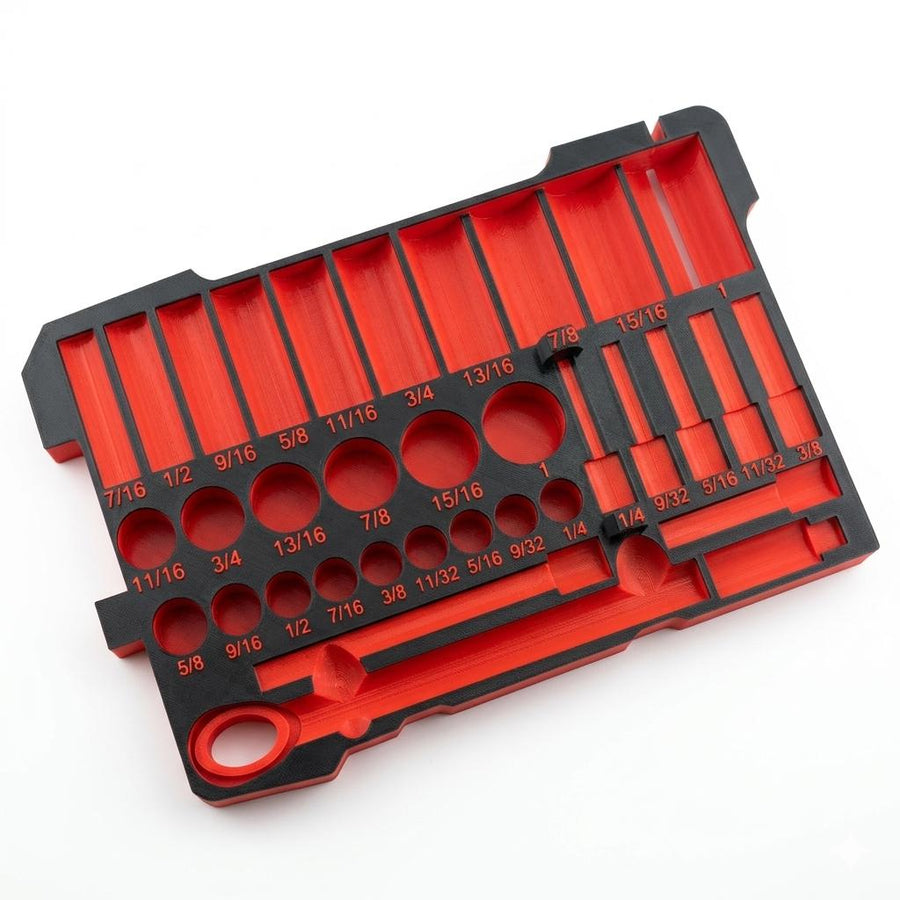 Milwaukee Packout Socket Organizer 3D Printed Tekton 3/8" SAE Socket Tray SKT15101 Mechanic Gift