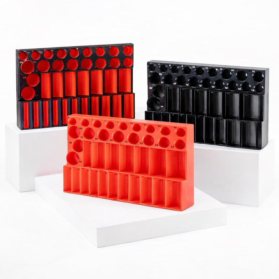 Milwaukee Packout Shockwave Impact Socket Organizer 3D Printed 3/8 Metric Complete No-Skip Standard Deep Socket Tray Gift for Him