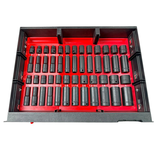 Bauer Modular Drawer 71125 Icon Socket Organizer 3D Printed 3/8 SAE Metric Complete Harbor Freight Impact Socket Tray Mechanic Gift