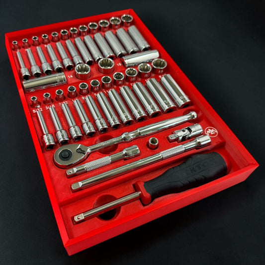 Milwaukee Packout Tekton SKT05303 Socket Organizer Modular 3D Printed 1/4 SAE Metric Tray System